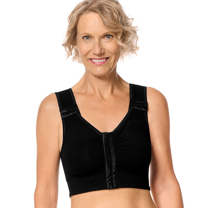 Lymph Flow Long Front Closure Soft Mastectomy Bra
