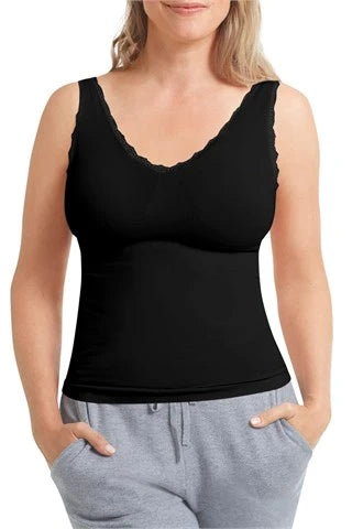 Kitty Mastectomy Top - Black