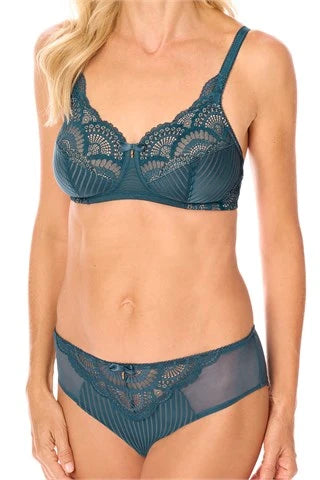 Karolina SC Mastectomy Bra - Dark Teal/Sand