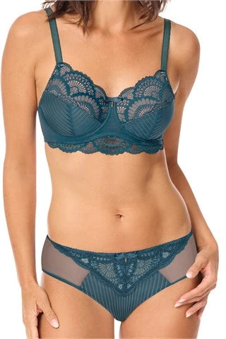 Karolina SC Wired Mastectomy Bra - Dark Teal/Sand