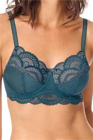 Karolina SC Wired Mastectomy Bra - Dark Teal/Sand