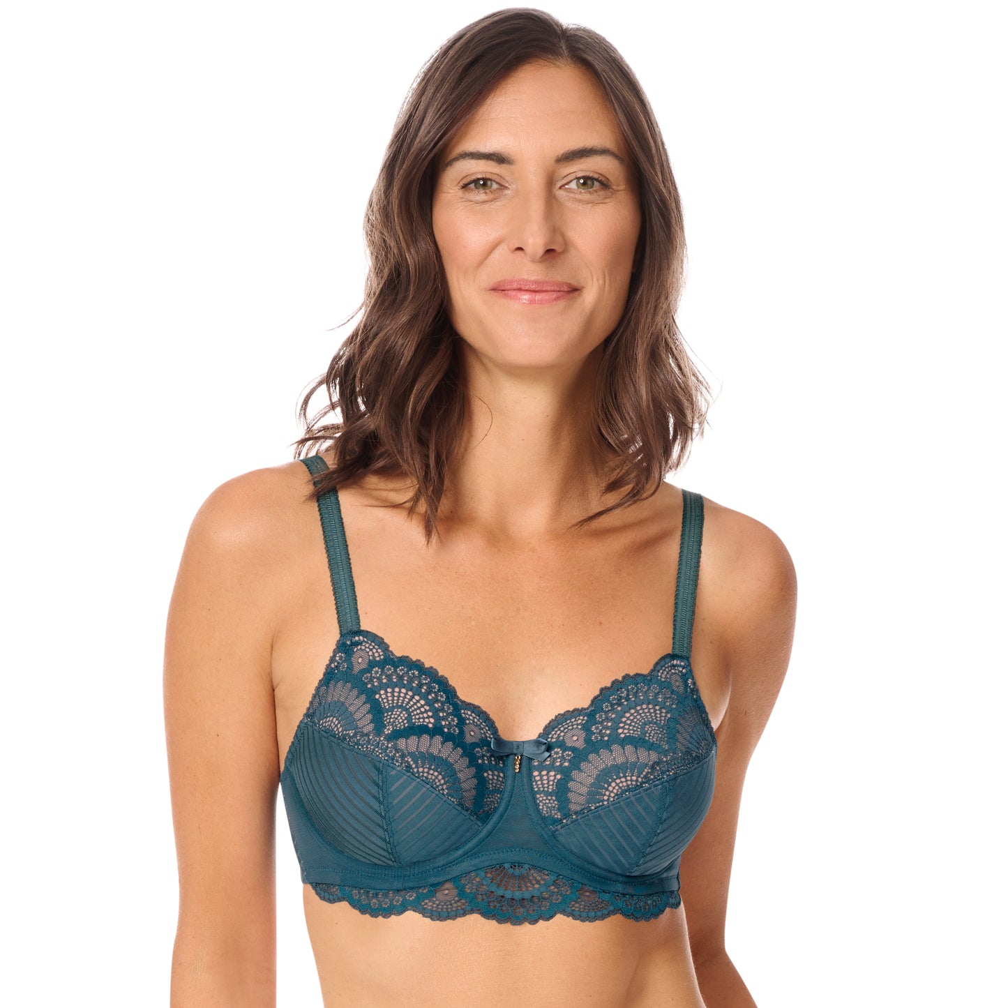 Karolina SC Wired Mastectomy Bra - Dark Teal/Sand