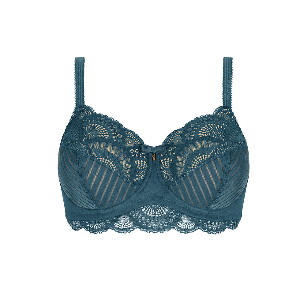 Karolina SC Wired Mastectomy Bra - Dark Teal/Sand
