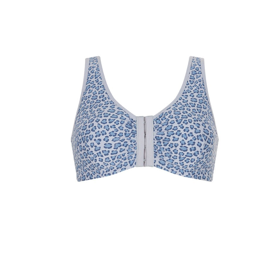 Frances Wire Free Mastectomy Bra - Blue Leo