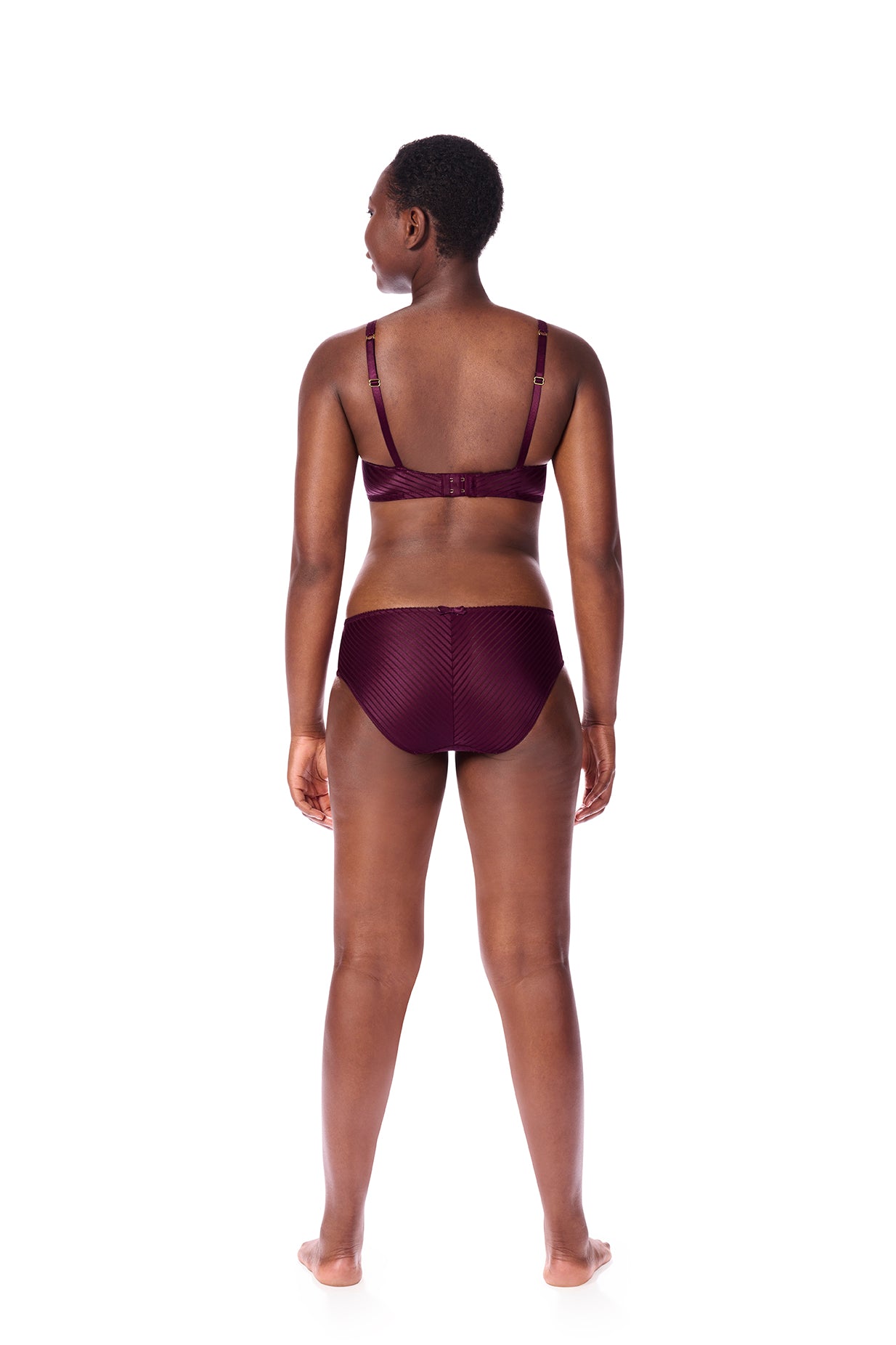 Karolina Padded Mastectomy Bra - Dark Berry/Sand