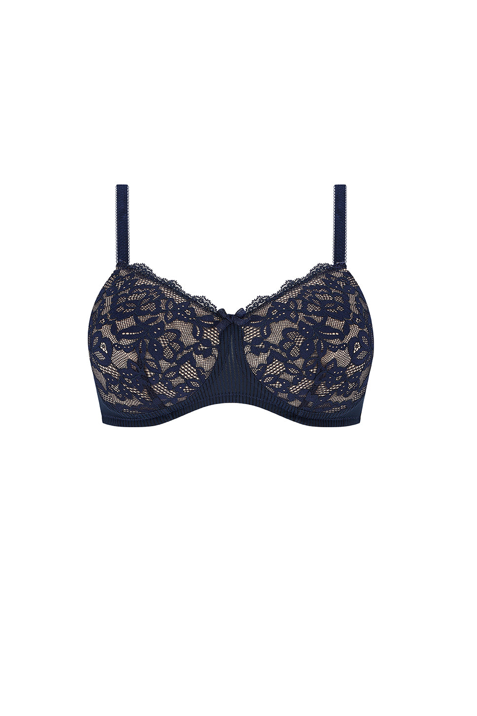 Kyra Padded Mastectomy Bra - Dark Blue/Sand