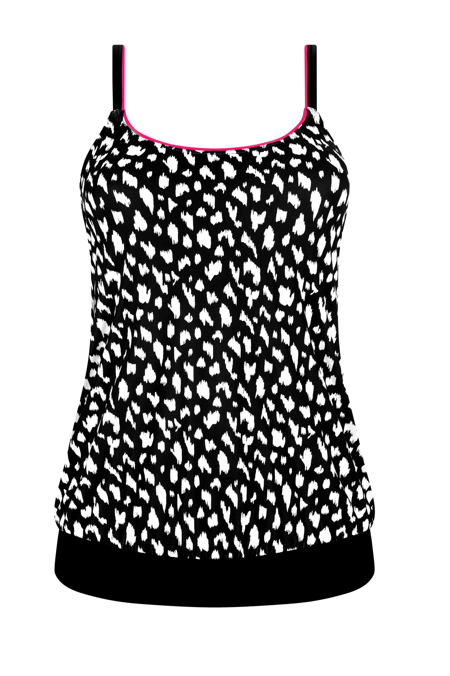 Manila High Waisted Swim Bottom - Black/White