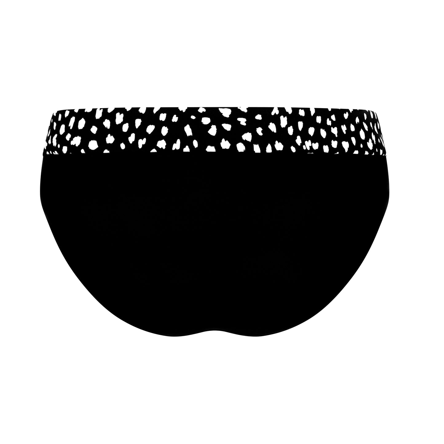 Manila High Waisted Swim Bottom - Black/White