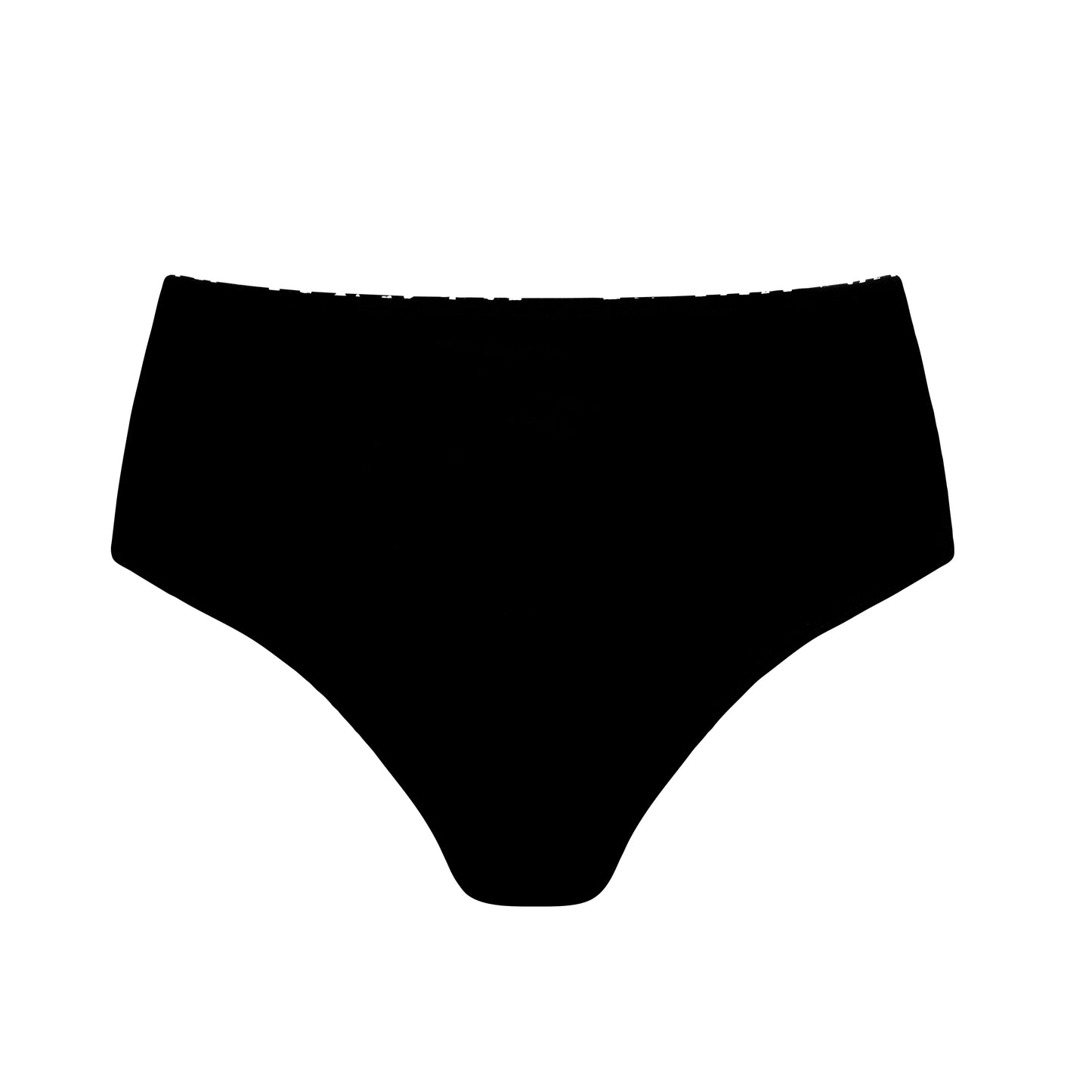 Manila High Waisted Swim Bottom - Black/White
