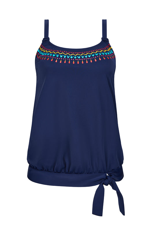 Thassos Blouson Mastectomy Tankini Top