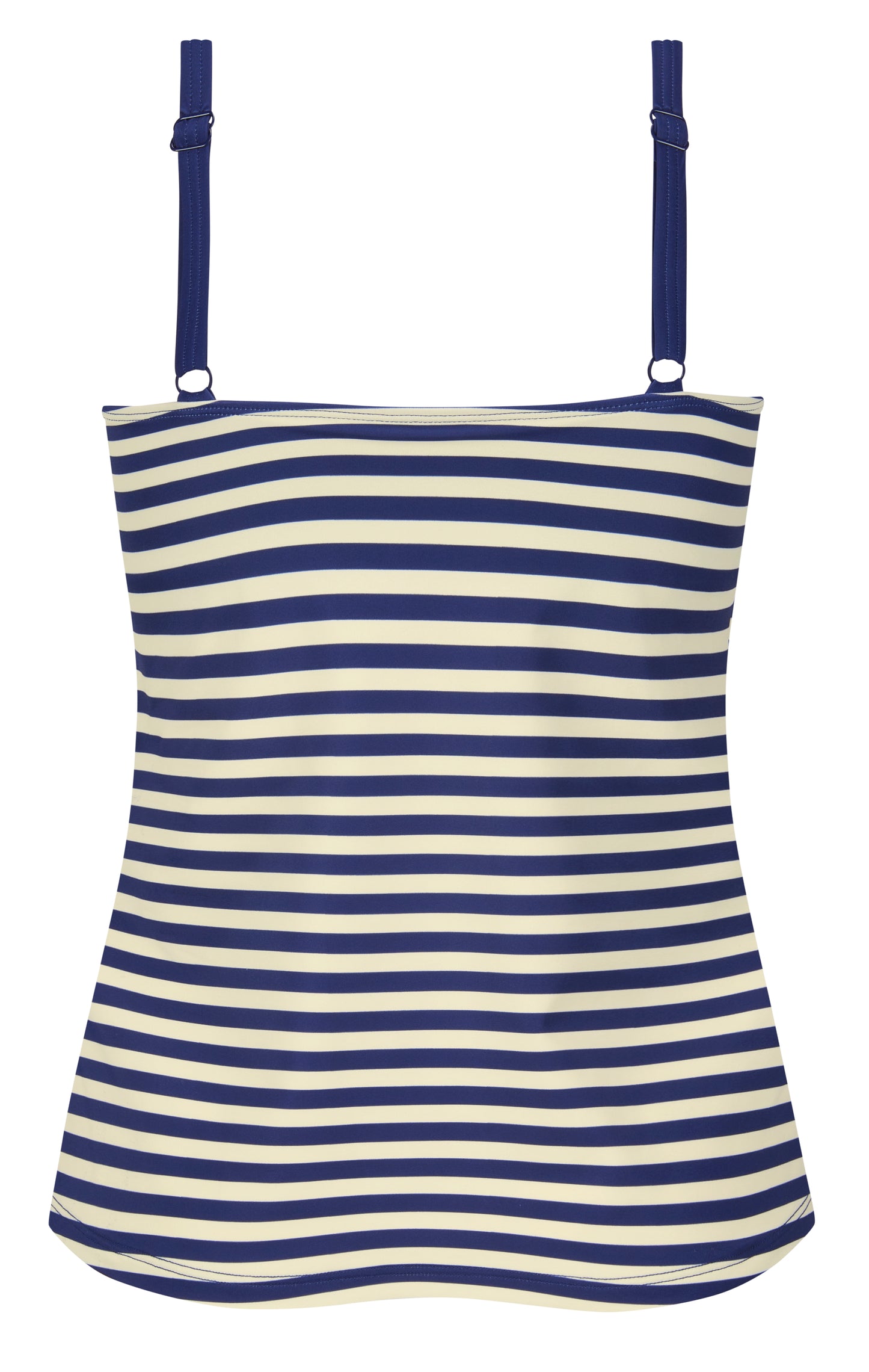 Casoria Mastectomy Bra Tankini Top - Navy/Off-White