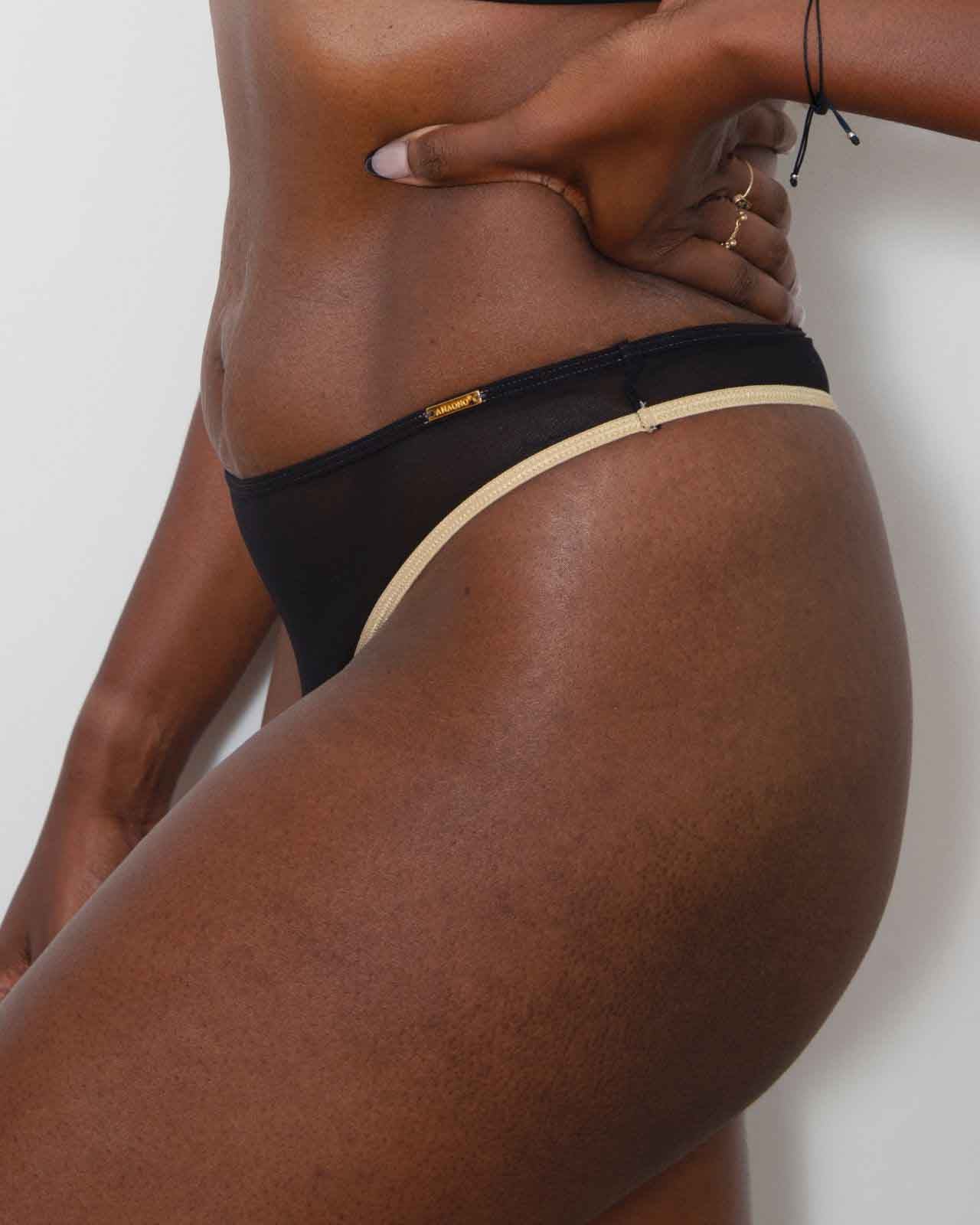 Victoria Mesh Keyhole Thong