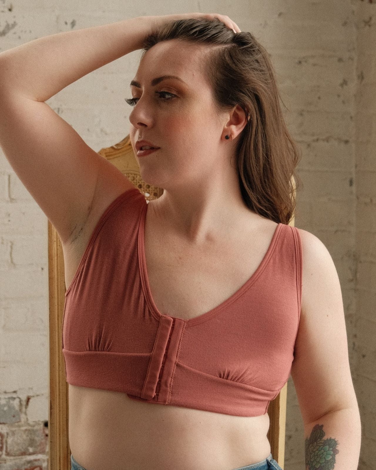 Rora Pocketed Front Closure Mastectomy Bra