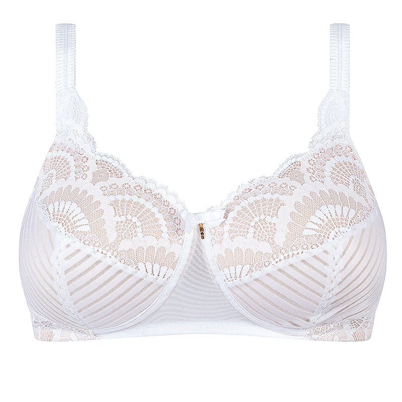 Karolina Padded Mastectomy Bra - White/Light Nude
