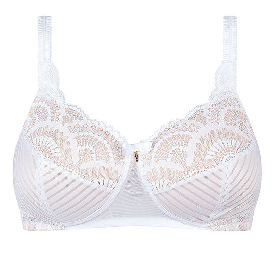 Karolina Padded Mastectomy Bra - White/Light Nude