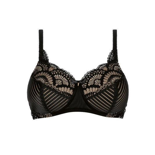 Karolina Padded Mastectomy Bra - Black/Sand