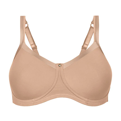 Lara Satin Padded Mastectomy Bra - Nude