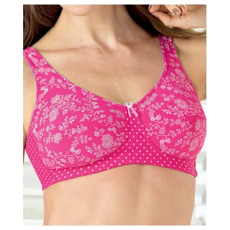 Nice Soft Cup Mastectomy Bra - Pink Rose