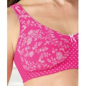 Nice Soft Cup Mastectomy Bra - Pink Rose