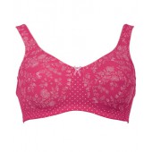 Nice Soft Cup Mastectomy Bra - Pink Rose