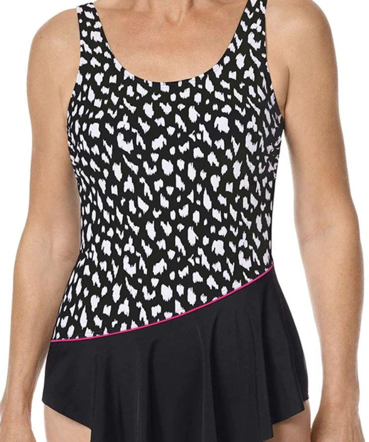 Manila Mastectomy Sarong Swimsuit - Black/White