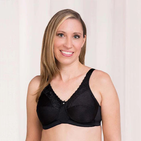 ABC Lace Front Mastectomy Bra - Black 101 – Breast Care Victoria