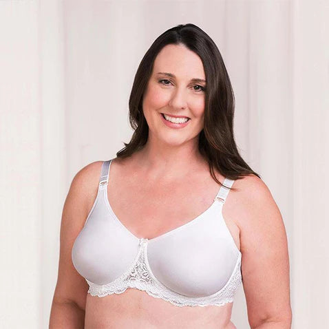 Audrey Wired Soft Cup Mastectomy Bra - White – Pink Ribbon Boutique