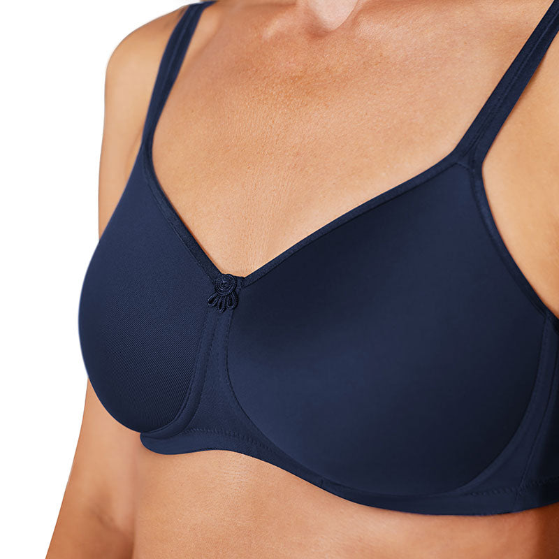 Mara Padded Wire-free Mastectomy Bra - Dark Blue