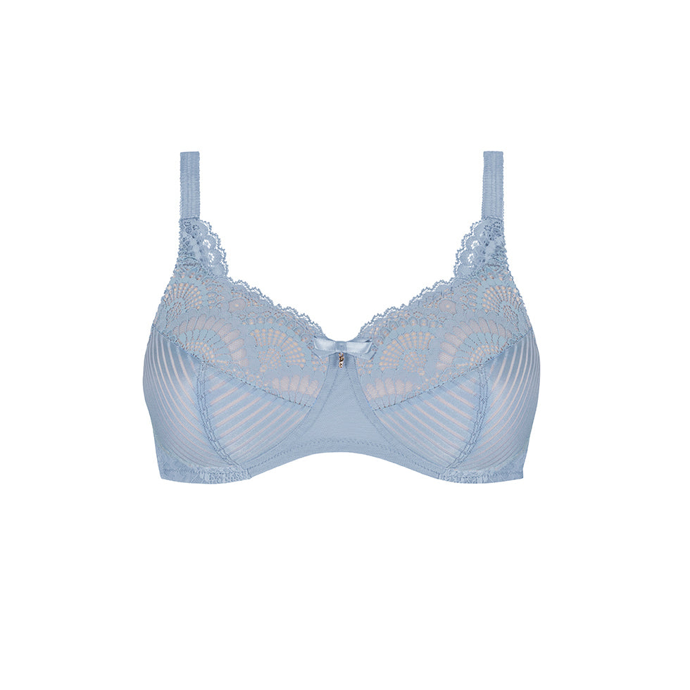 Karolina Padded Mastectomy Bra - Light Blue/Sand