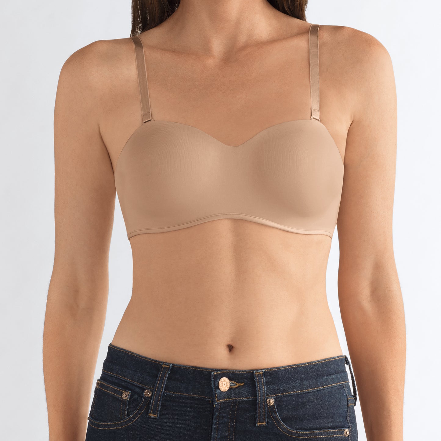 Barbara Strapless Molded Cup Mastectomy Bra - Nude