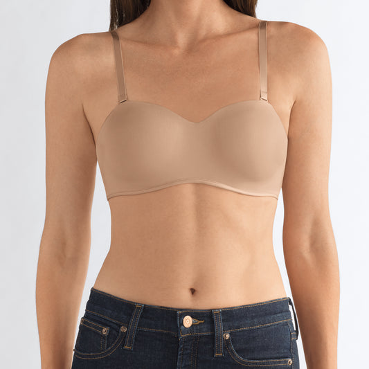 Barbara Strapless Molded Cup Mastectomy Bra - Nude