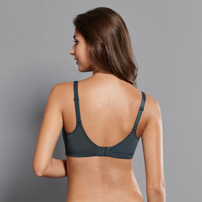 Fleur Wirefree Mastectomy Bra - Anthracite