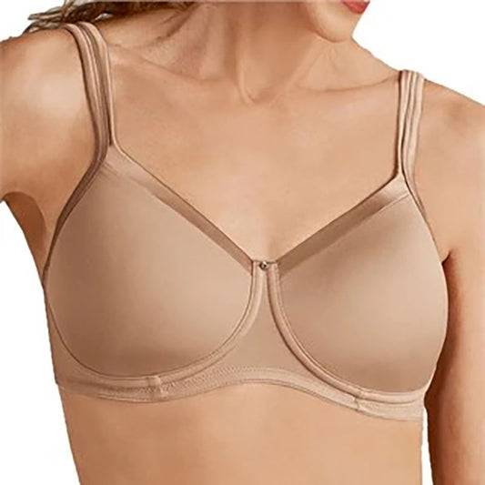 Lara Satin Padded Mastectomy Bra - Nude
