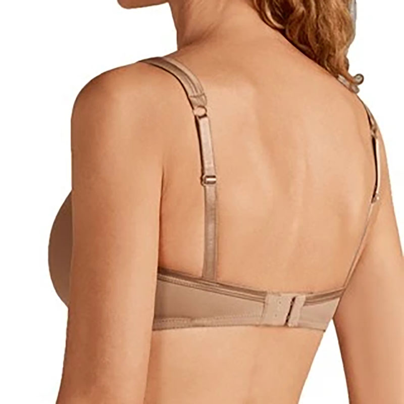 Lara Satin Padded Mastectomy Bra - Nude