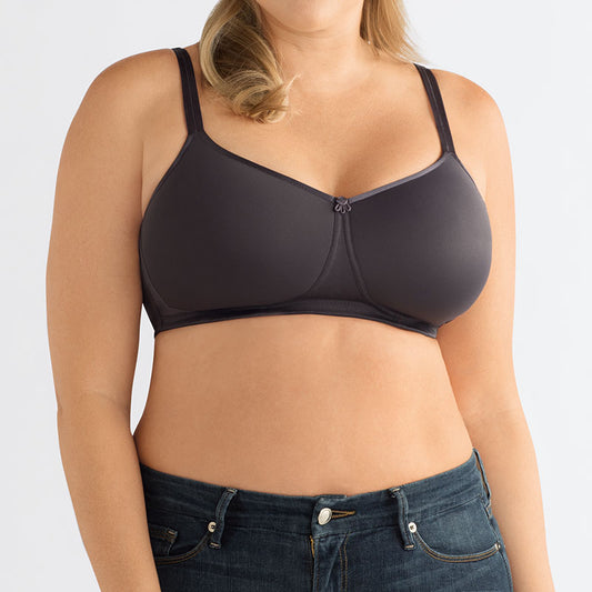 Mara Padded Wire-free Mastectomy Bra - Dark Grey