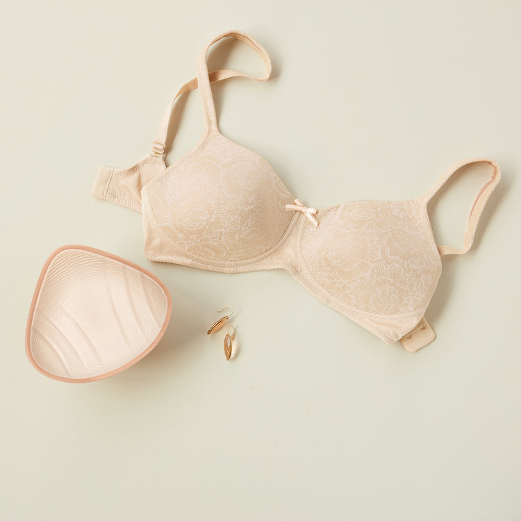  Mastectomy Bra Pocket Bra for Silicone Breastforms8102 (40D,  Pink): Clothing, Shoes & Jewelry