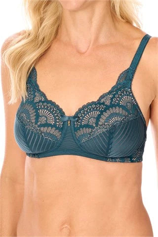 Karolina SC Mastectomy Bra - Dark Teal/Sand