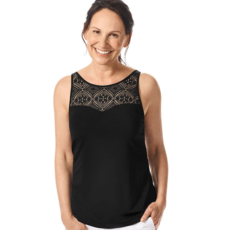 Summer Mastectomy Top - Black