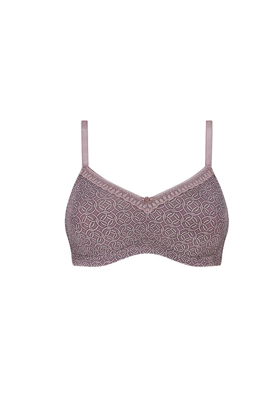 Liz Soft Cup Mastectomy Bra - Mauve/Multi