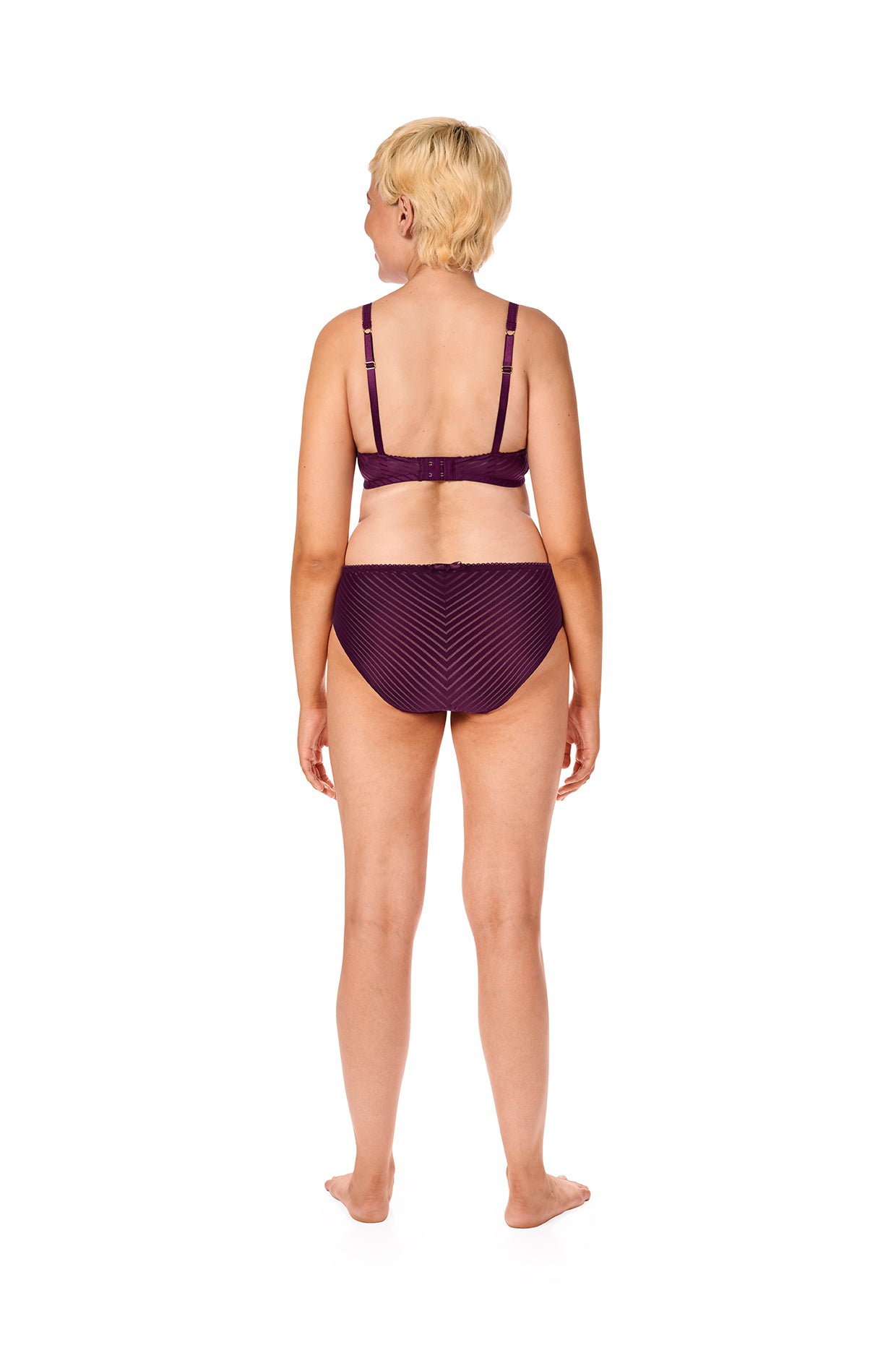 Karolina Padded Mastectomy Bra - Dark Berry/Sand