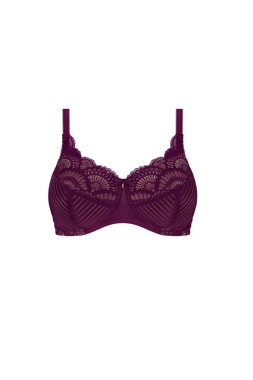 Karolina Padded Mastectomy Bra - Dark Berry/Sand
