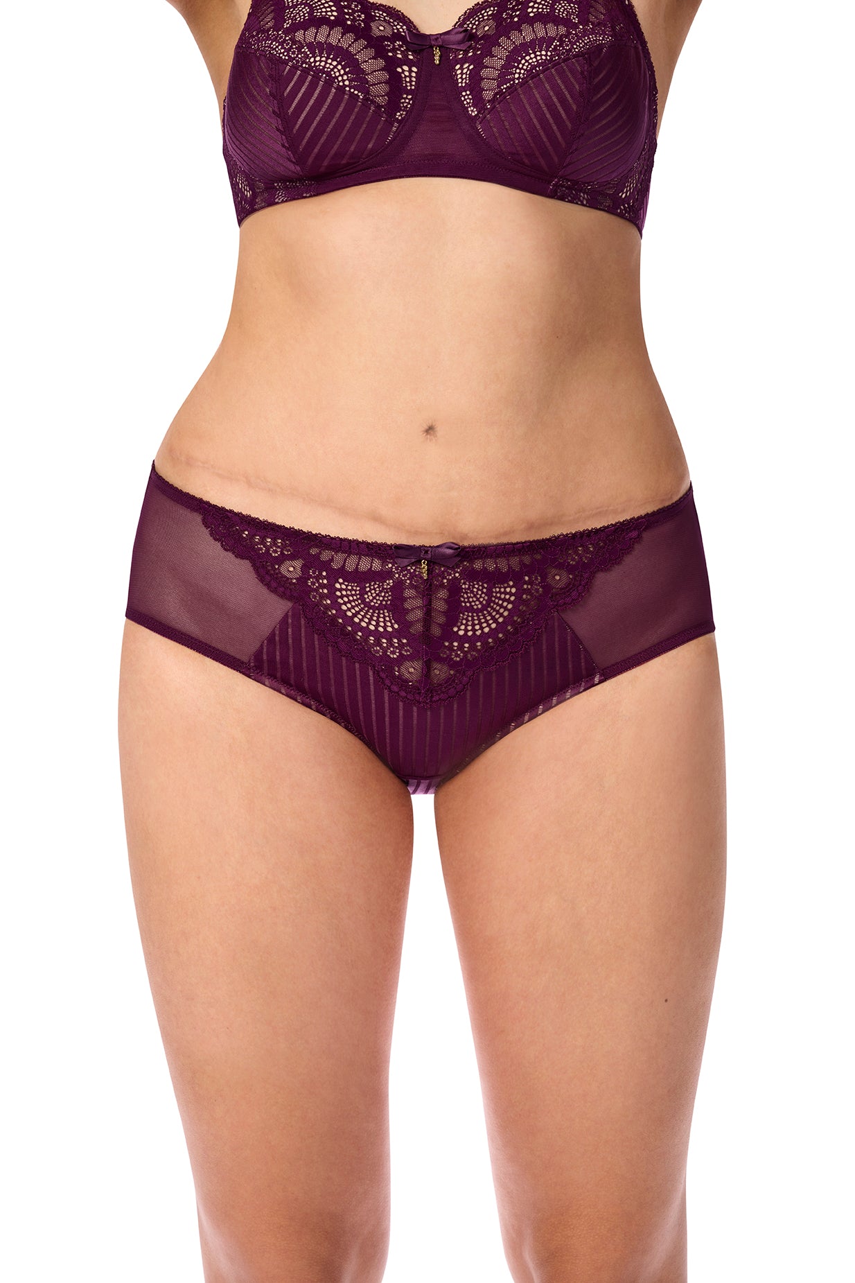 Karolina Panty - Dark Berry/Sand