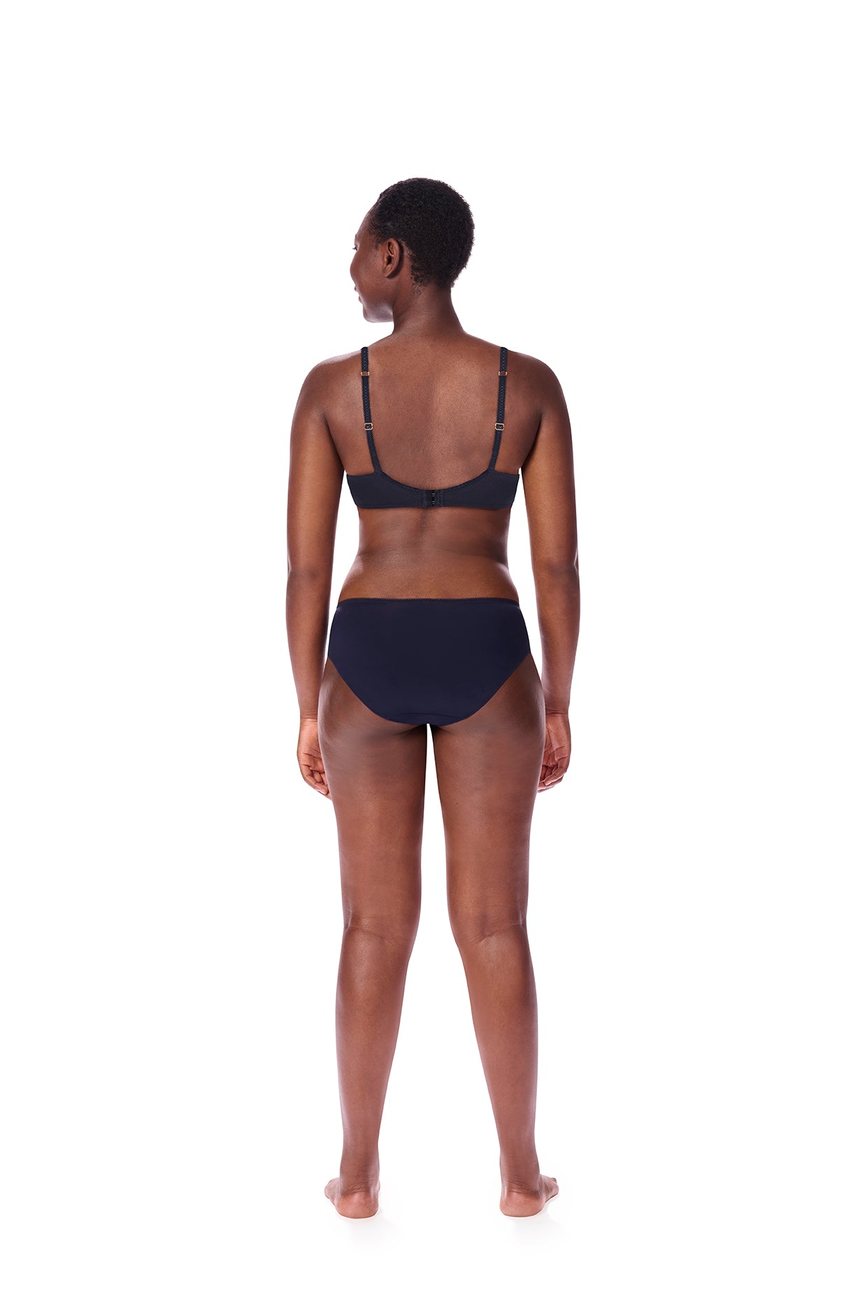 Kyra Soft Cup Mastectomy Bra - Dark Blue/Sand