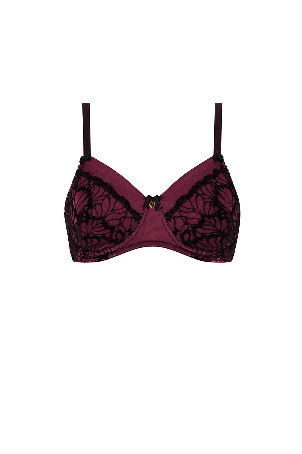 Leonie Mastectomy Bra - Black/Pink