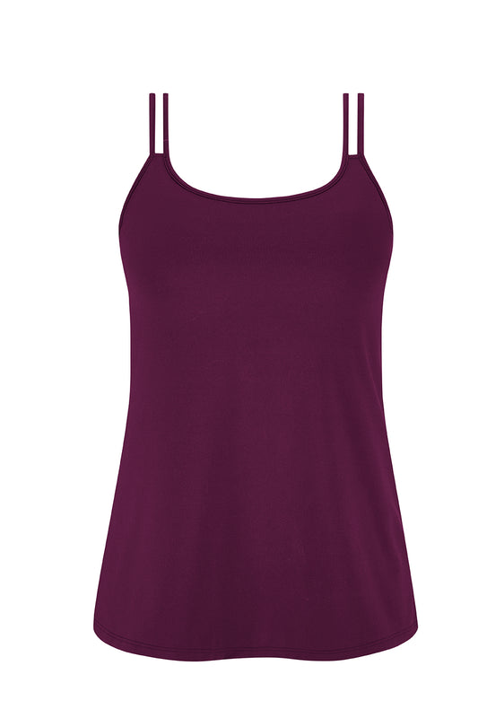 Valletta Mastectomy Top - Dark Berry