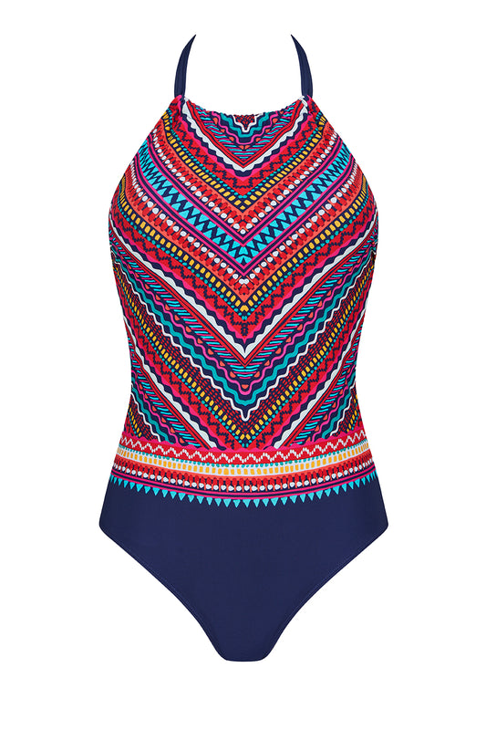 Thassos One-Piece High-Neckline Swimsuit