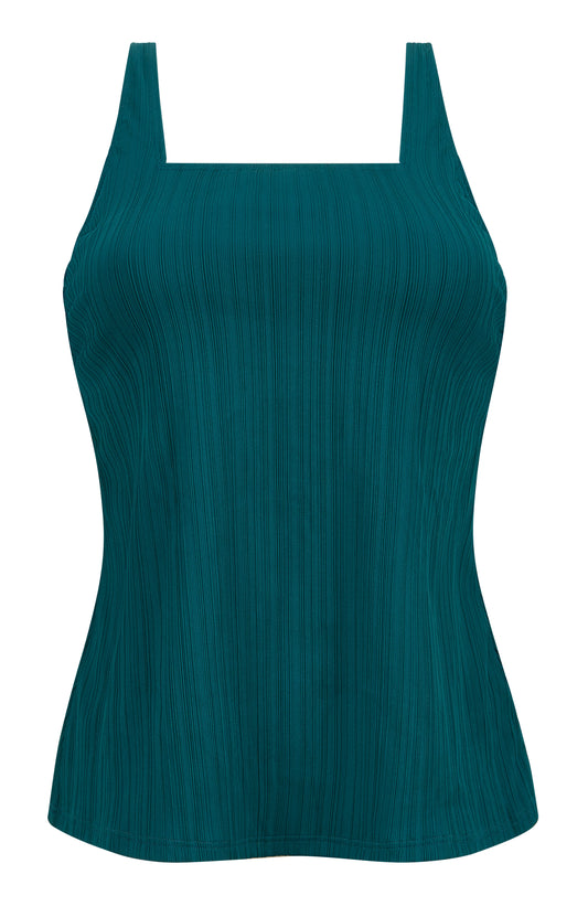Treviso Mastectomy Bra Tankini Top - Deep Emerald