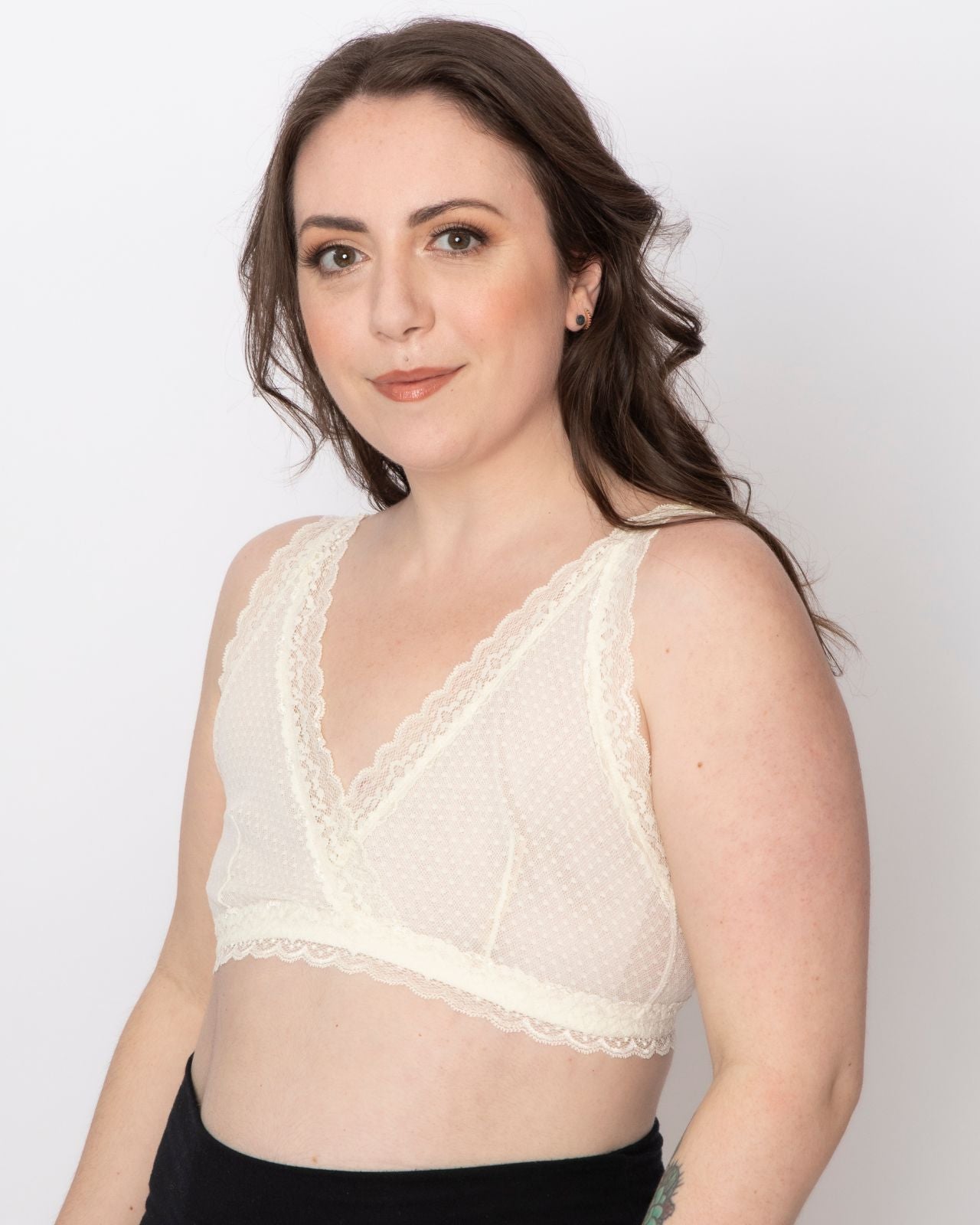 Susan Wrap Front Lace Mastectomy Bralette