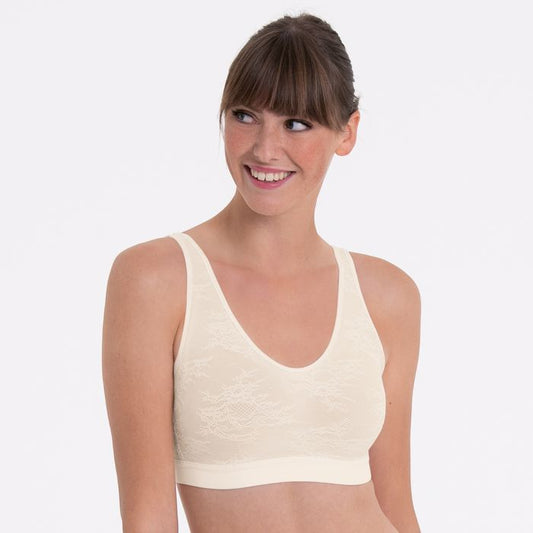 Care Essential Lace Mastectomy Bralette - Crystal/Nude