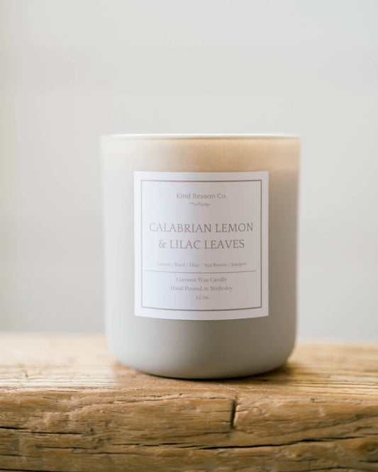 Calabrian Lemon & Lilac Leaves Vegan Coconut Wax Candle